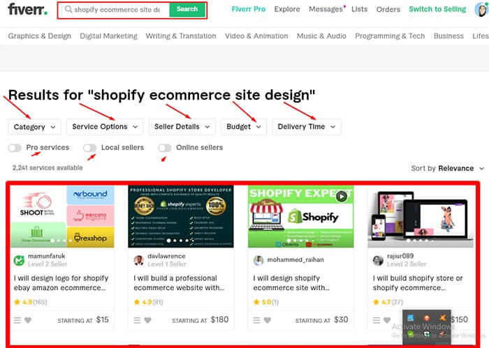 Hire a Shopify Developer From Fiverr